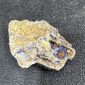 Natural Azurite Stone with Blue and Brown Accents